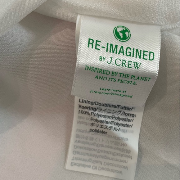 J. Crew One Shoulder Fit-n-Flare Poplin White Dress with Colorful Stripes - Picture 14 of 15